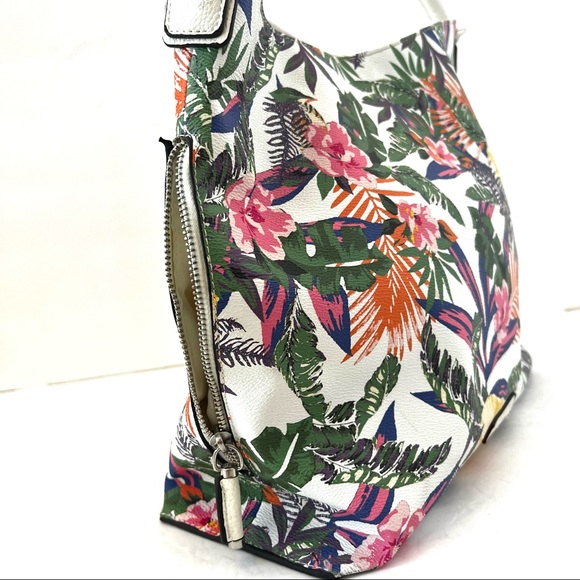 Liz Claiborne White Floral Tropical Print B#30 - Picture 2 of 12
